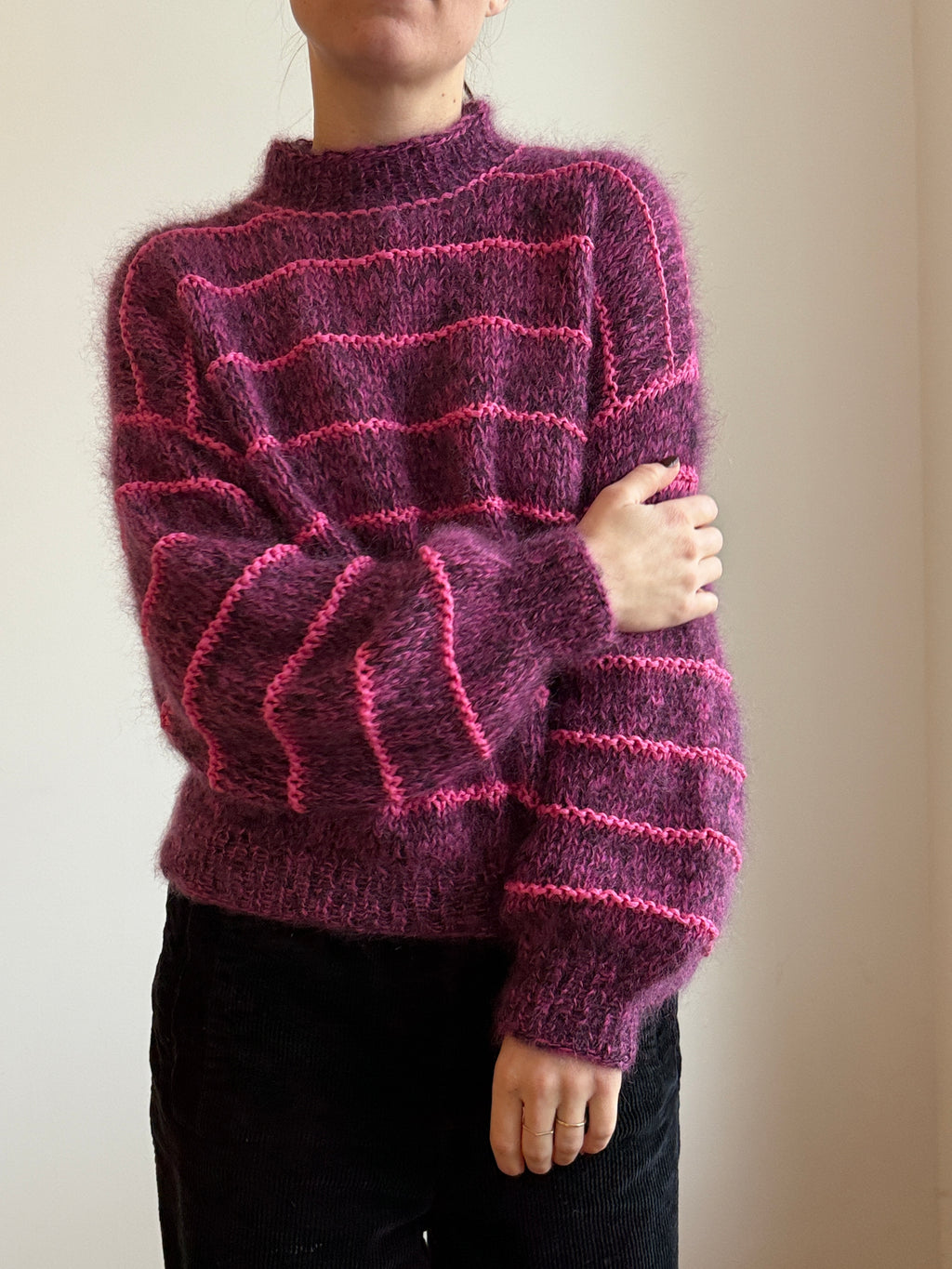 Plum Line Sweater