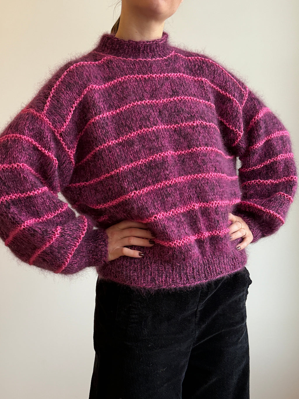 Plum Line Sweater
