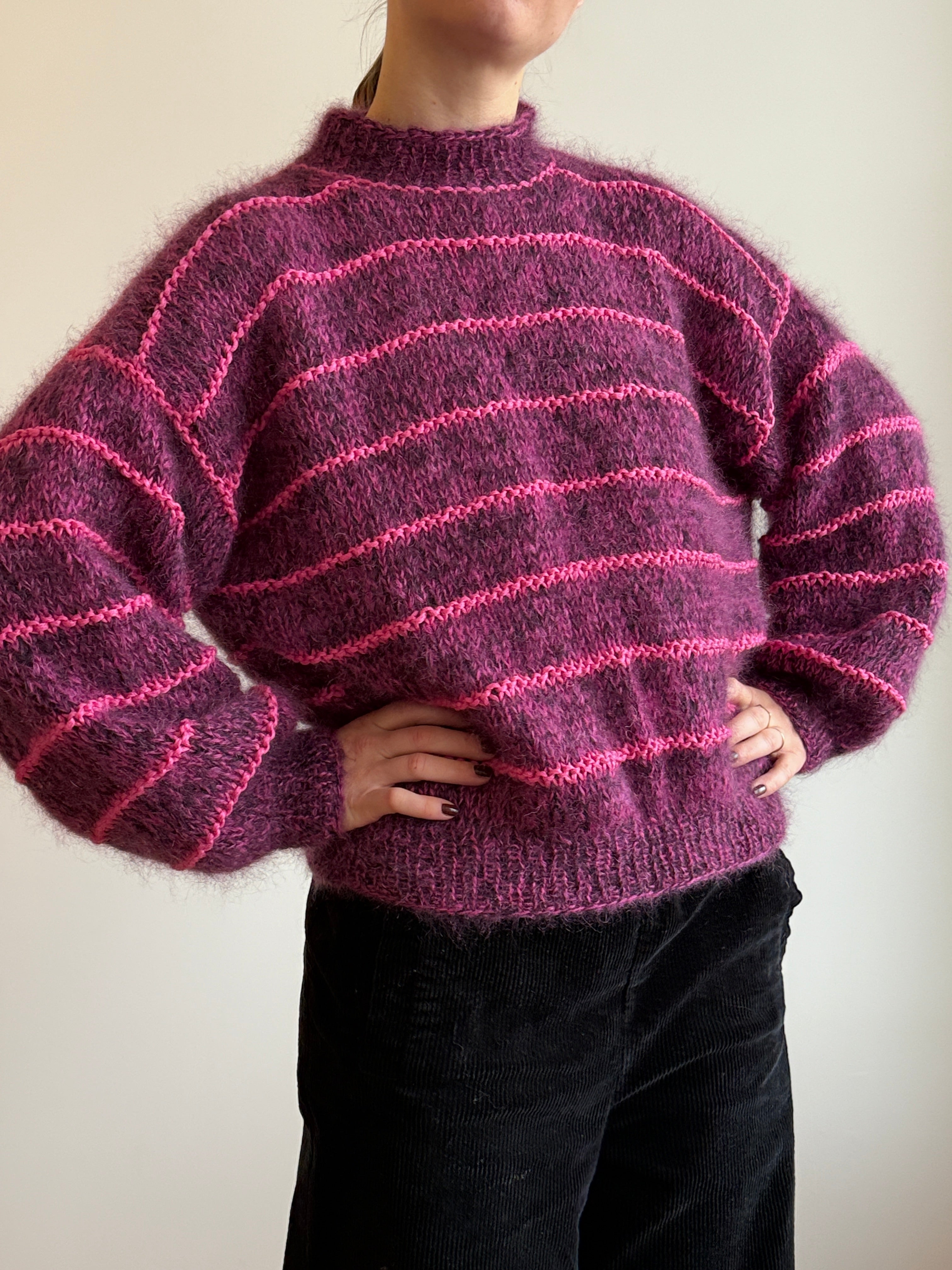 Plum Line Sweater