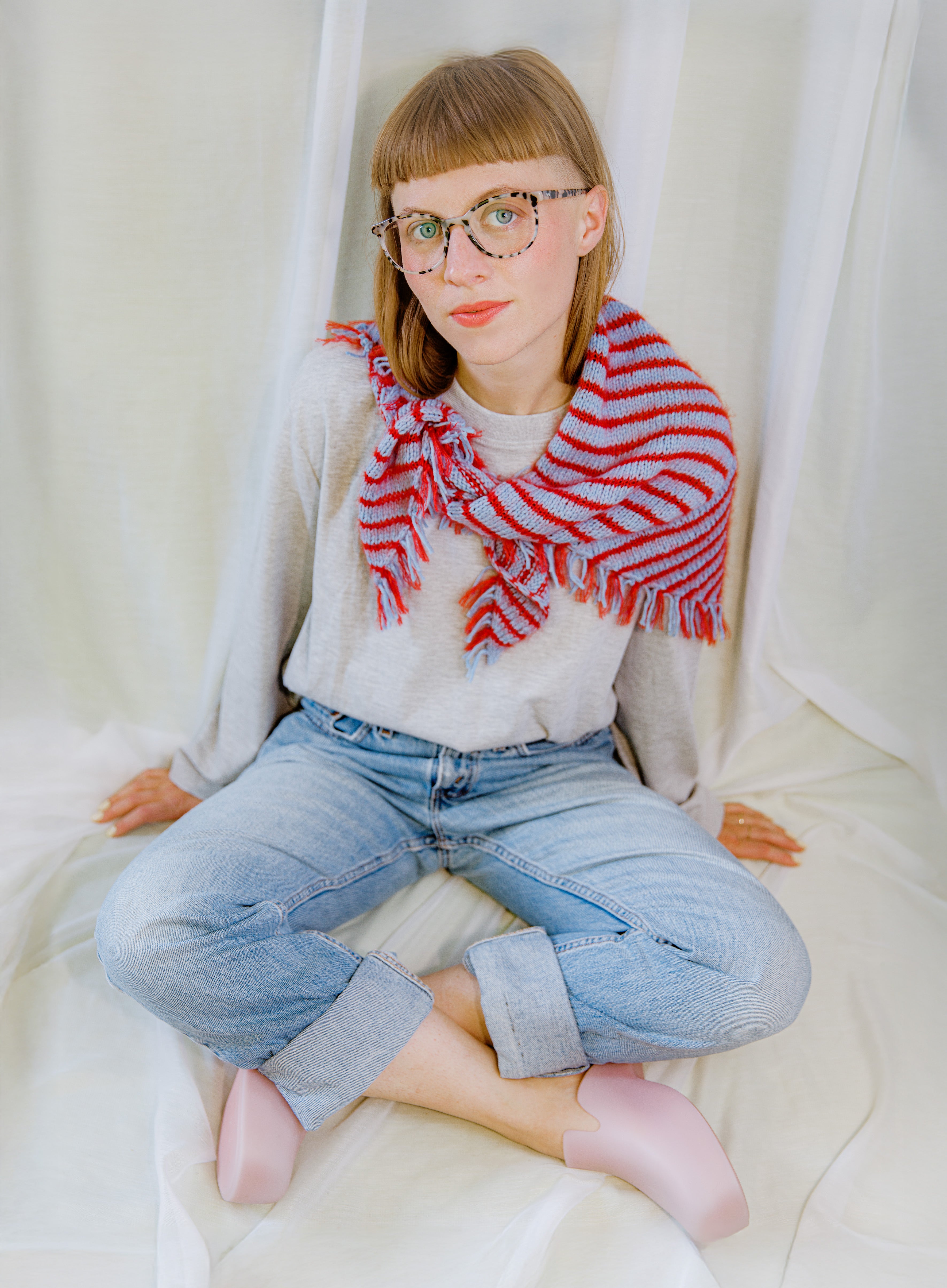 Stripey Triangle Shawl