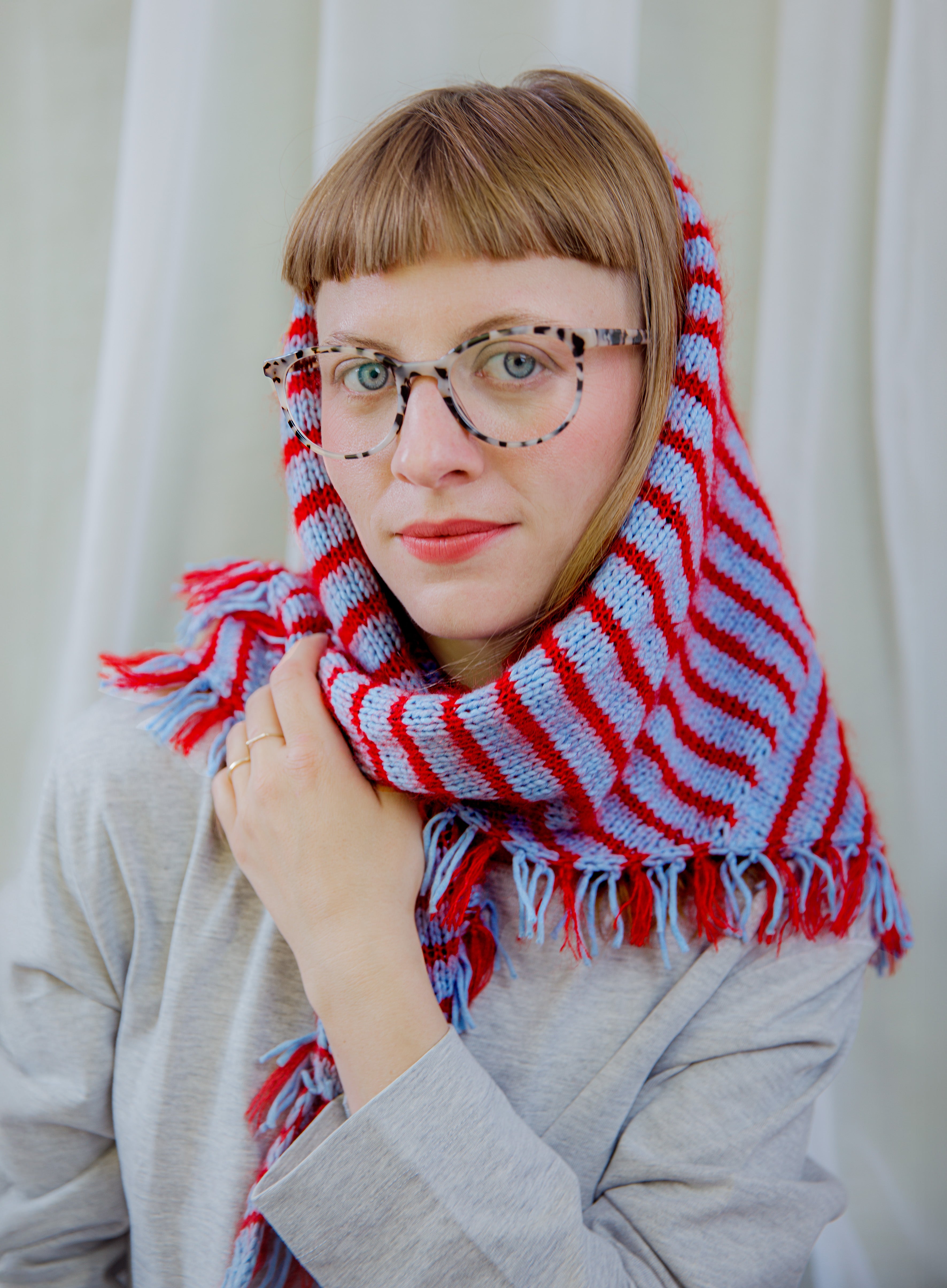 Stripey Triangle Shawl