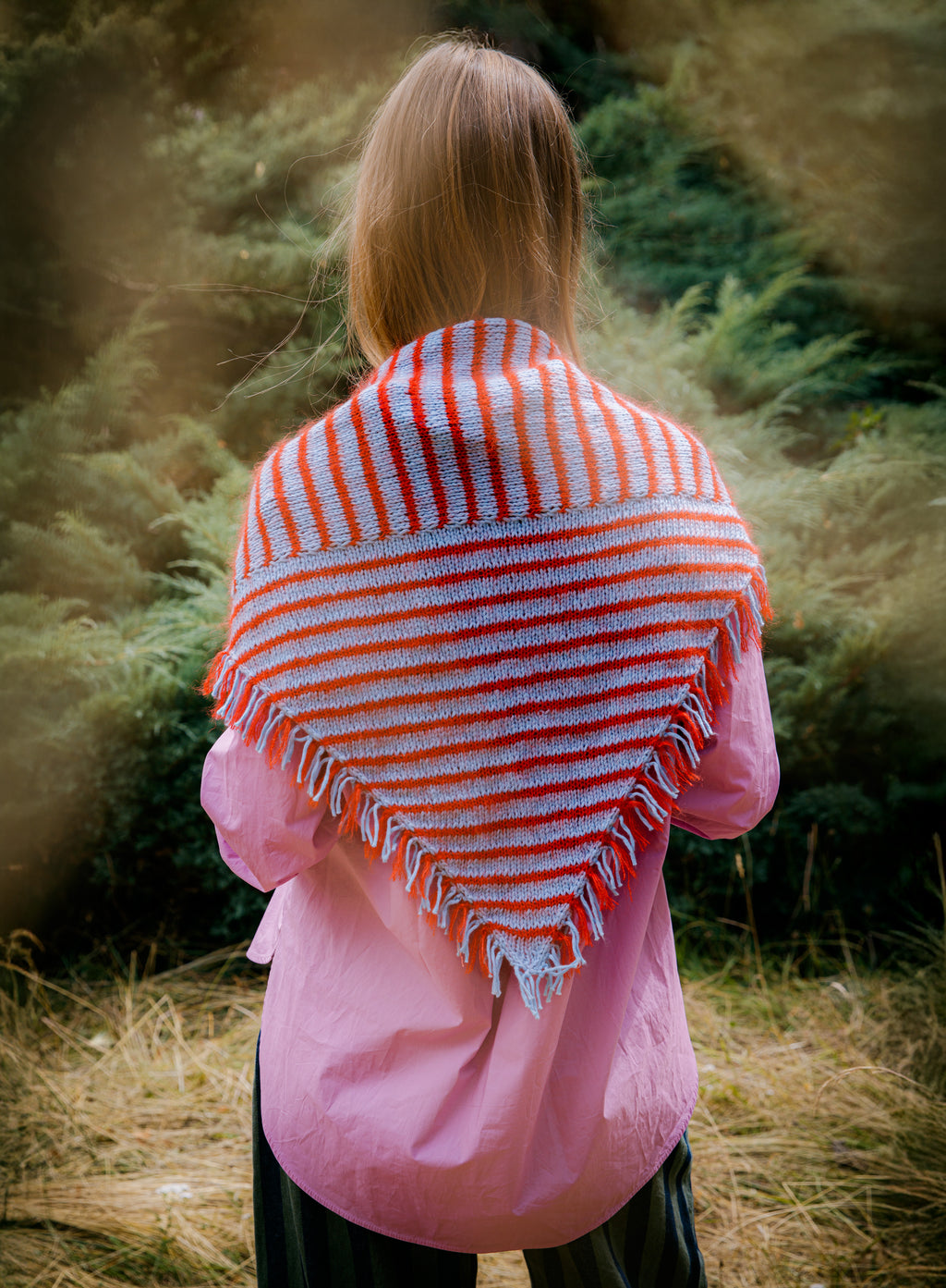 Stripey Triangle Shawl
