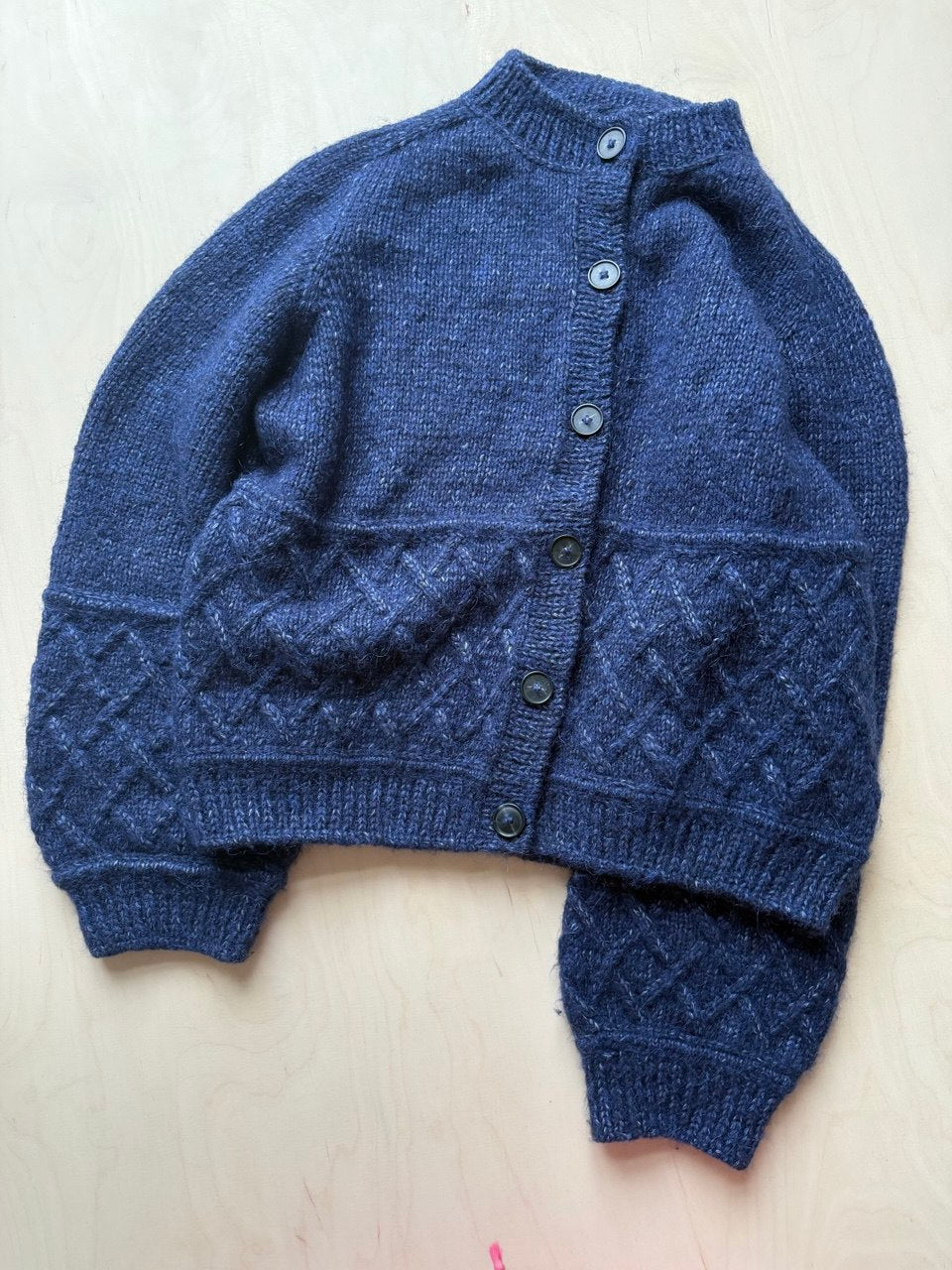 Woven Cable Cardigan